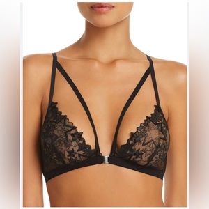 Hanky Panky After Midnight black sheer star ⭐️ pattern strappy bralette